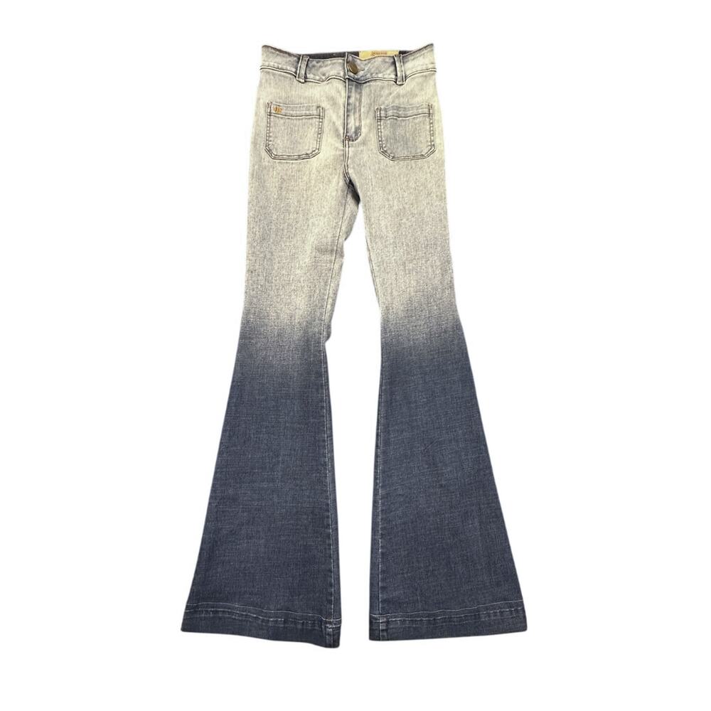 Alvin Valley Doyenne Degrade Wash Ombre Flare Jeans NWT Size 40 Regular - Picture 4 of 8
